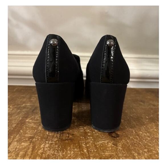 Donald J Pliner Women 7.5 Clem Ankle Booties Block Heel Black Shoe Slip On - Picture 8 of 8